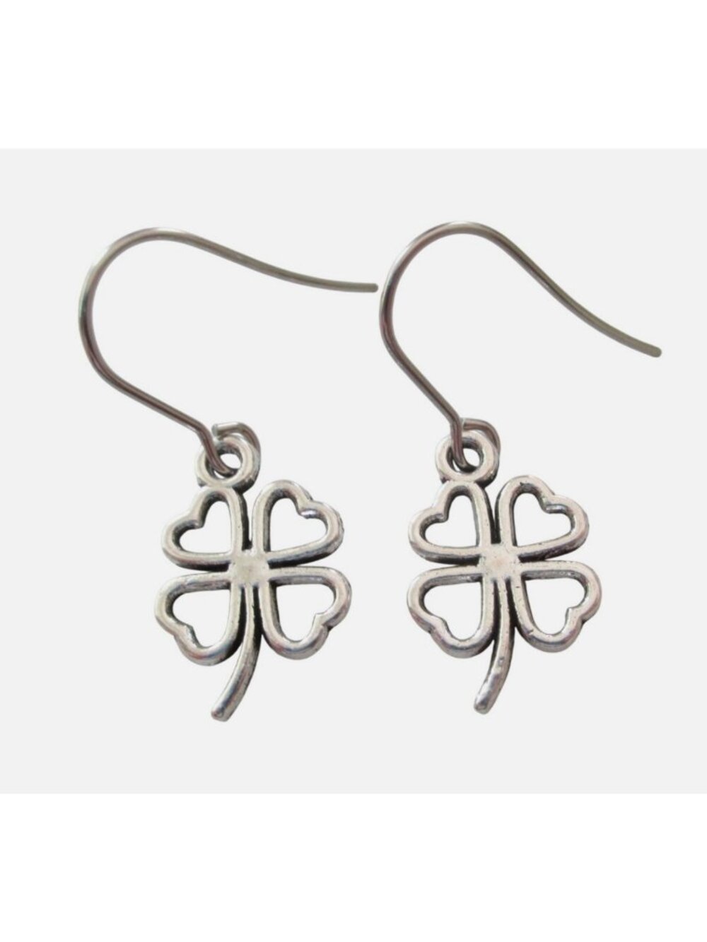 New Four-Leaf Clover Drop Pierced Earrings Lucky Jewelry